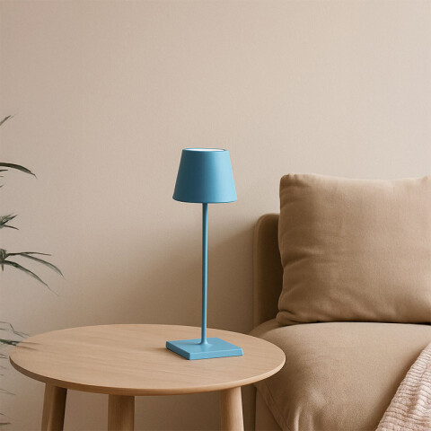 Lámpara de mesa LED inalámbrica 5W celeste USB-C IX5004