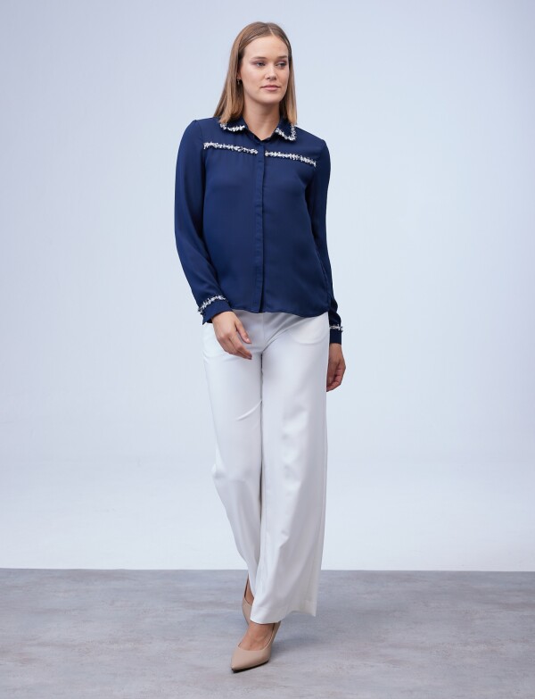Camisa Aplique AZUL/MULTI