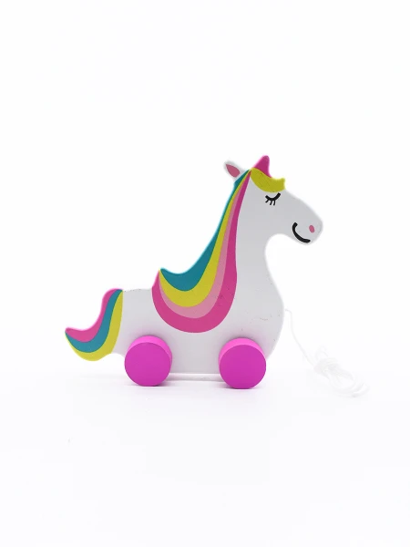 ARRASTRE UNICORNIO MADERA BLANCO
