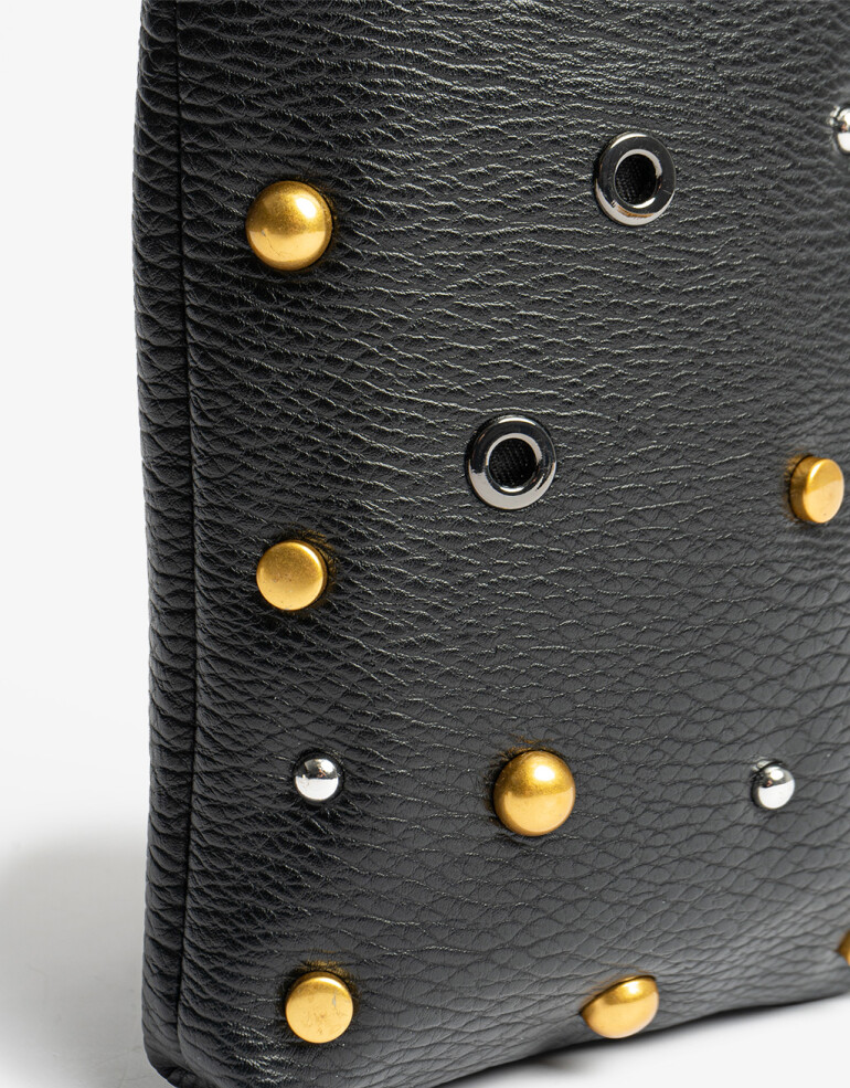 Marro chica varios Portacelular Con Tachas Mixplating - Negro