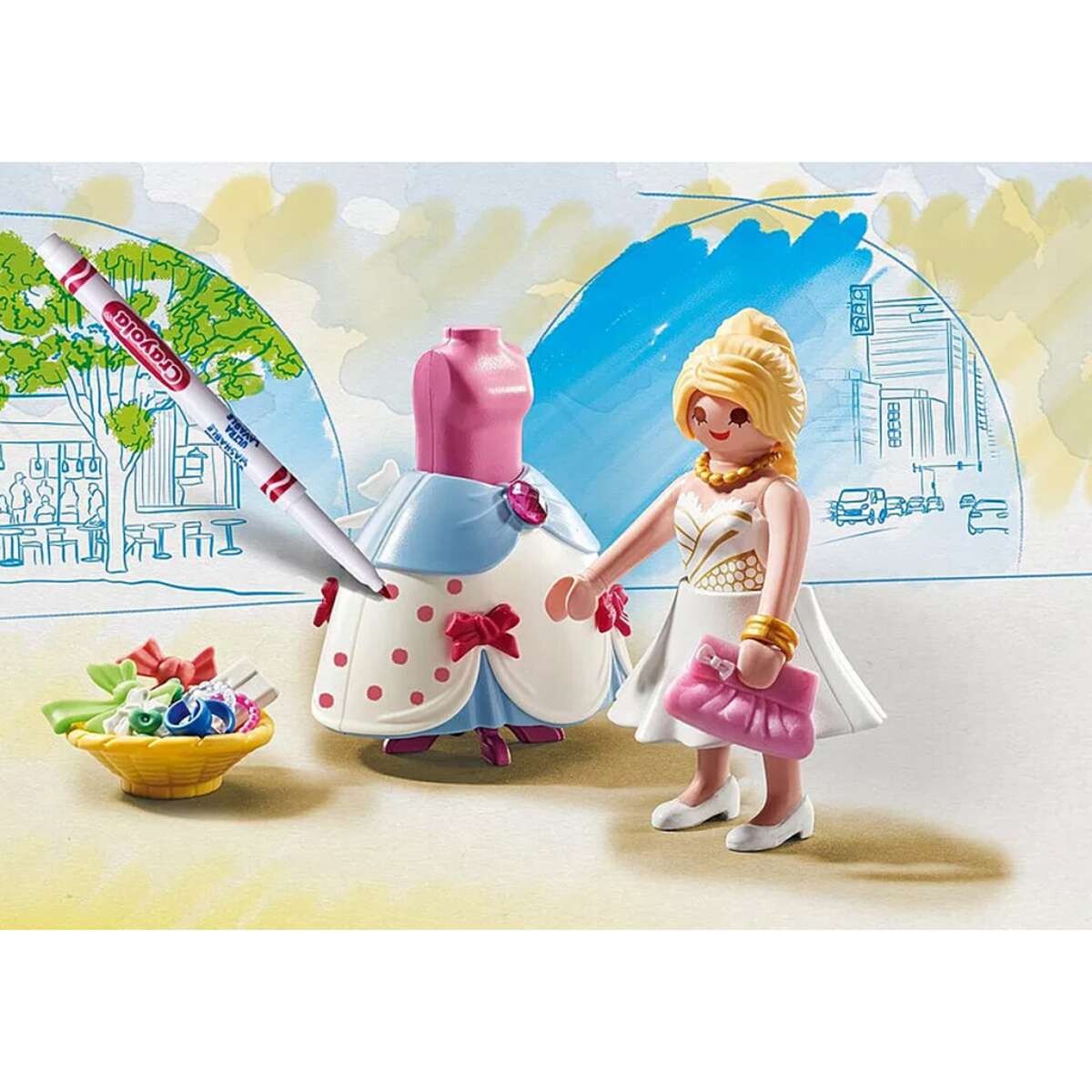 Diseñadora De Moda Para Pintar Playmobil - 40 Piezas 