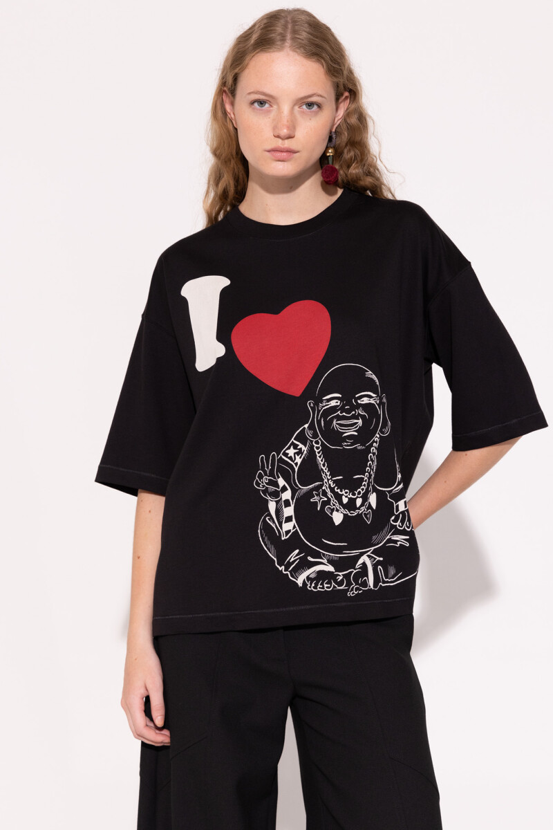 REMERA BUDA HEART Negro