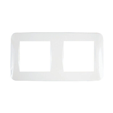 Plaqueta p/2 + 2 módulos, blanco - Mini Reggio M46914