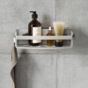 Estante de baño para ducha con adhesivo Gris