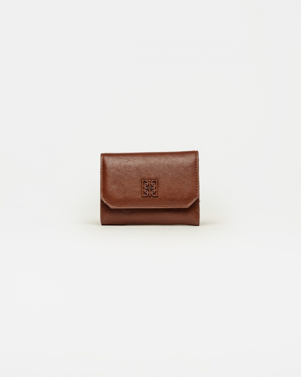 Billetera P&P en efecto cuero - Tabaco 
