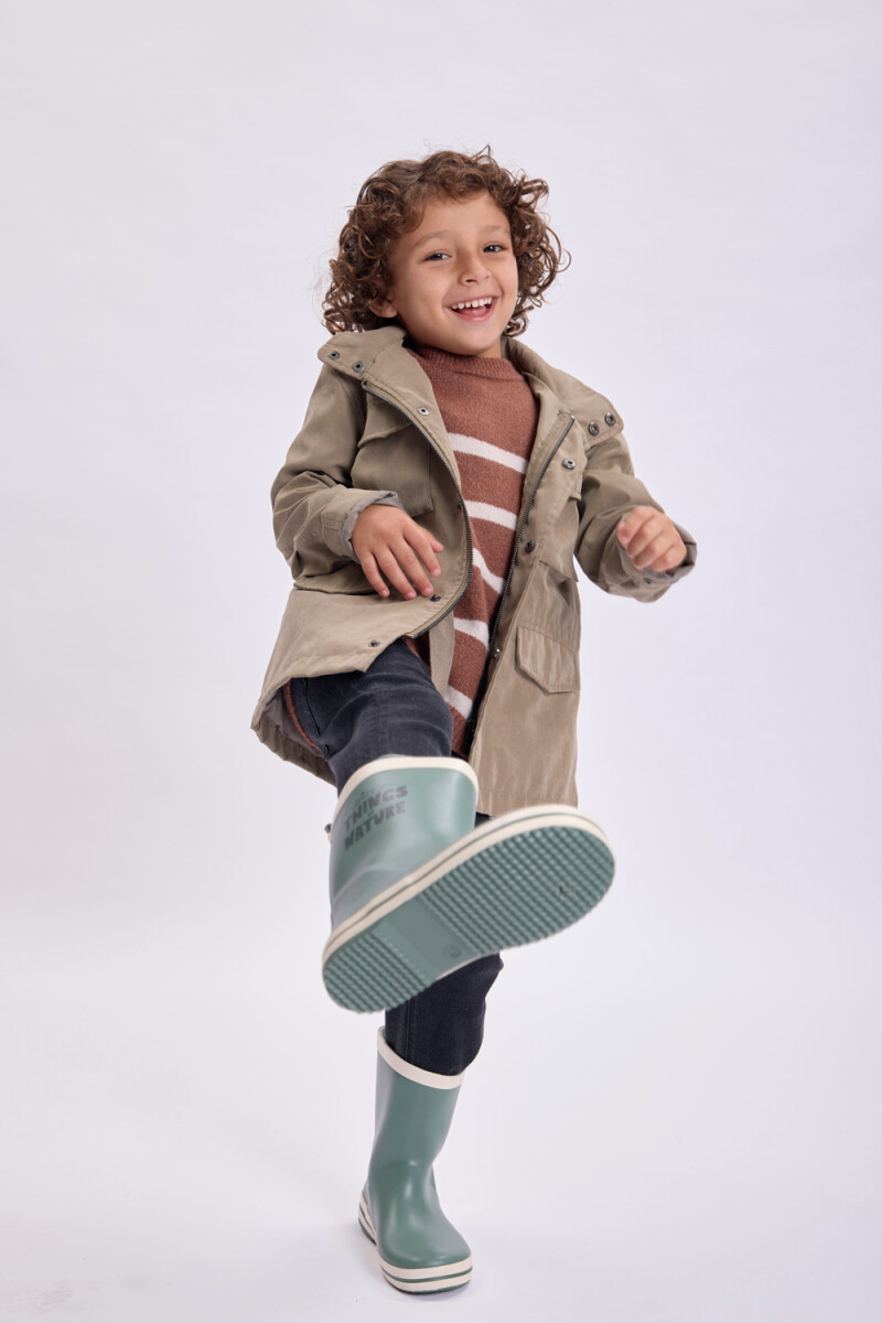 Campera parka liviana Verde