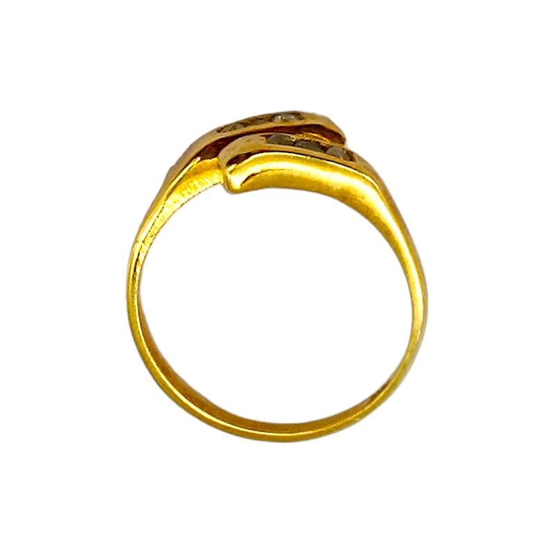 Anillo Derivación -Oro Bajo-Piedra Zirconia-AN8101 conpiedra