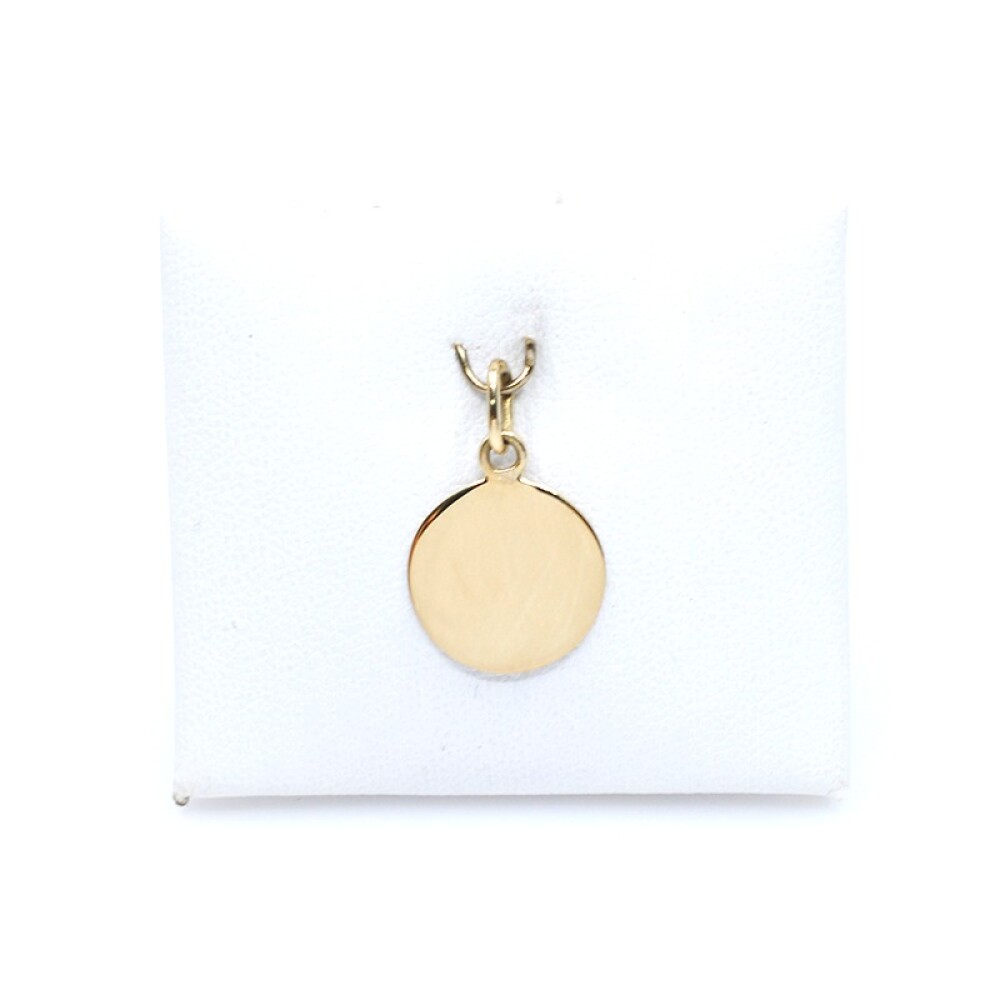 Medalla en oro 18k lisa redonda. Diametro 12mm Medalla en oro 18k lisa redonda. Diametro 12mm