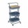 Carrito Organizador Multiuso 3Niveles Ruedas 360° Tapa Azul