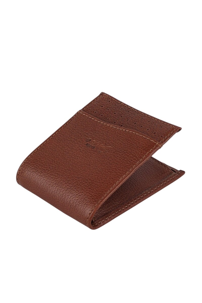 Billetera con triple tarjetero Marrón