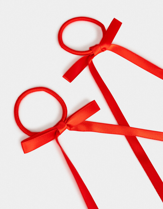 Gomitas Elásticas Sets Con moño Set De Gomitas Elásticas - Rojo Medio