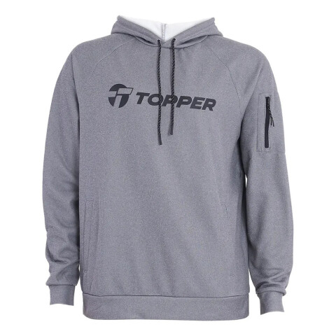 HOODIE POLY FLEECE MEN TRNG GRIS PE