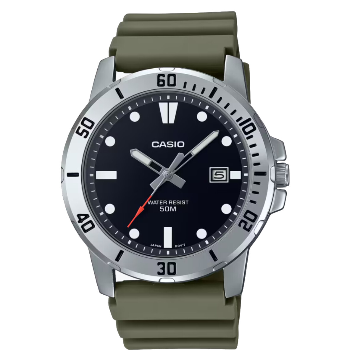 Reloj CASIO MTPVD01-3EVUDF Resina Verde Esfera 45mm 