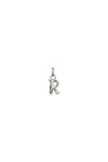 CHARM DE ALEACION DE METALES BAÑADO EN PLATA DE LEY CON FORMA DE LETRA R CON ARGOLLA Charm