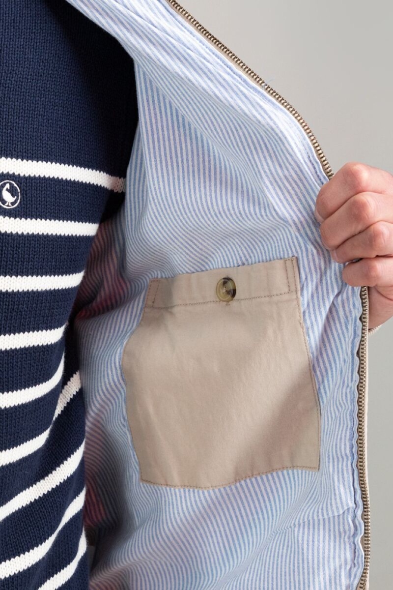 Cazadora Harrington Beige