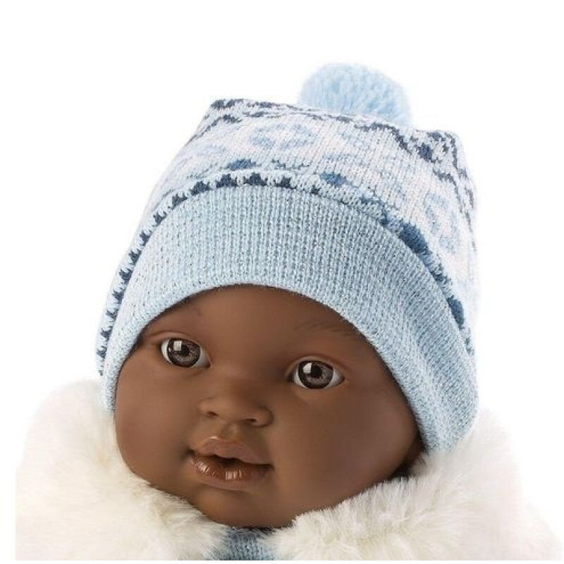 Muñeco Llorens Shirham Afro Llorón Conjunto Celeste Y Blanco Muñeco Llorens Shirham Afro Llorón Conjunto Celeste Y Blanco