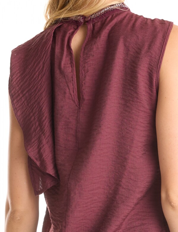 Blusa S/m Det Capas BORDEAUX