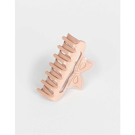 Broche Con Moño rosa claro