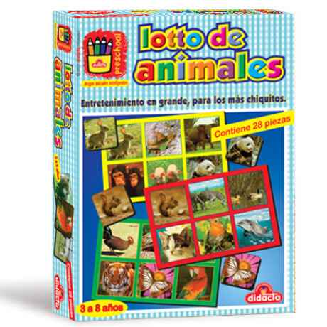 JUEGO DE MESA LOTTO DE ANIMALES PARA NIÑOS 28PCS DIDACTACTICO 170/04 Q20 JUEGO DE MESA LOTTO DE ANIMALES PARA NIÑOS 28PCS DIDACTACTICO 170/04 Q20