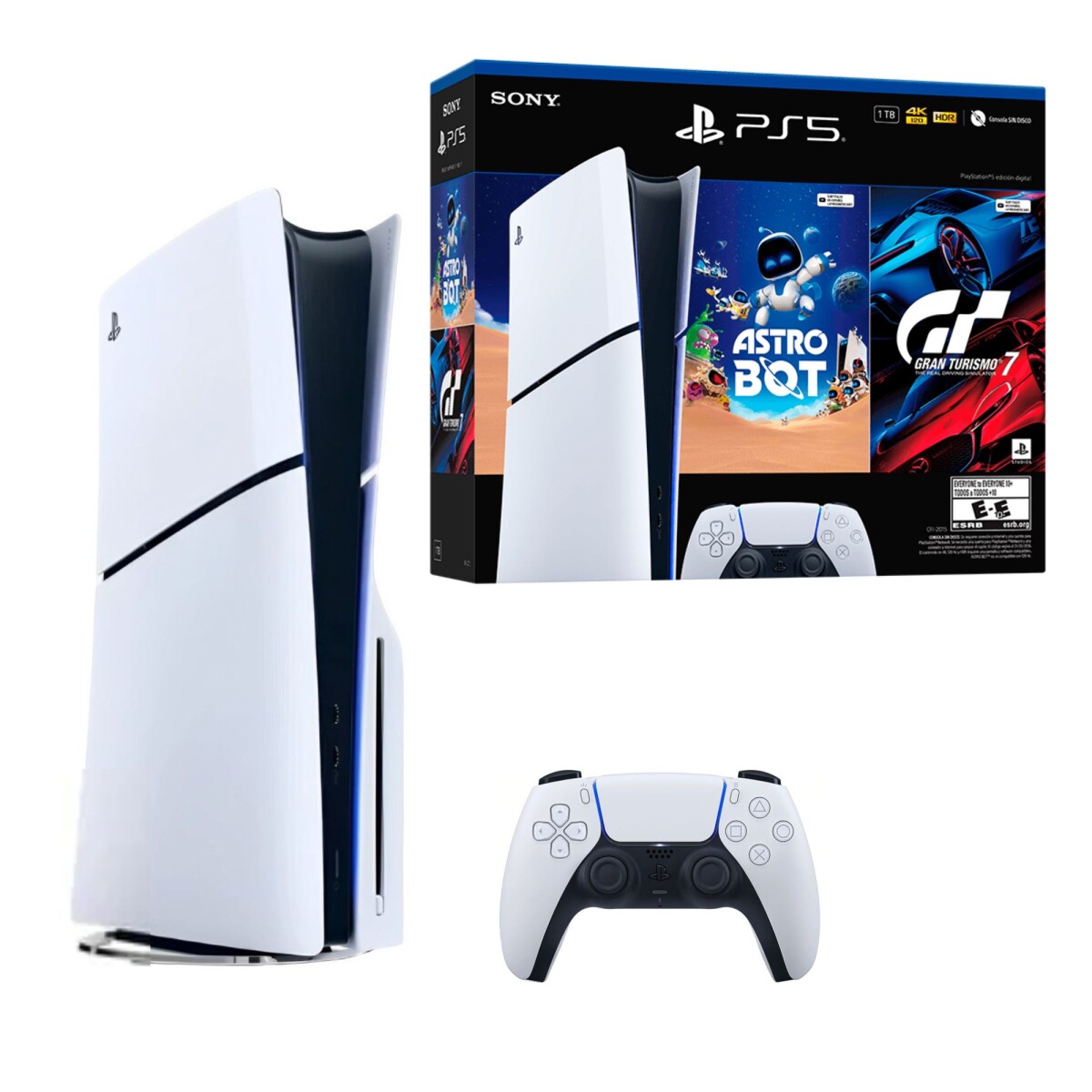 PlayStation 5 CFI-2015A Sony Slim 1TB con Lector de Disco - Incluye 2 juegos Astro+Gran Turismo 
