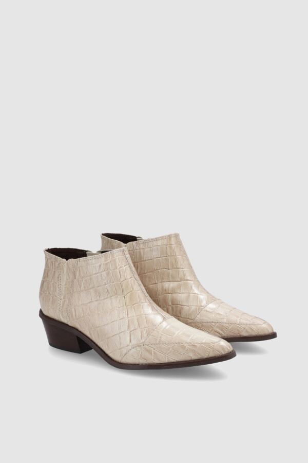 Botín Sabina Crocco Beige