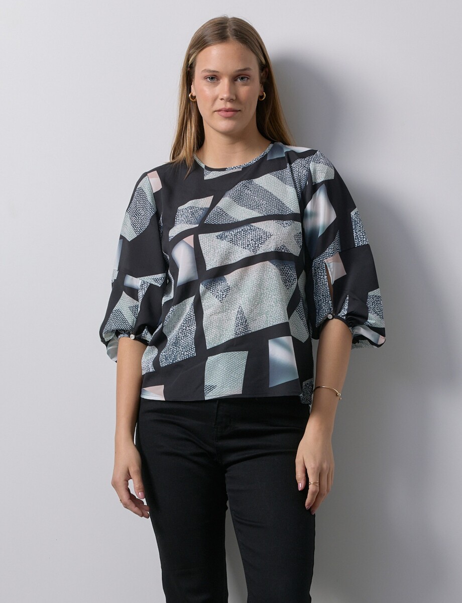 Blusa Mga Balloon - Multi/negro 