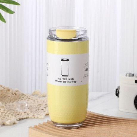 Vaso térmico de 320 ml de capacidad Amarillo
