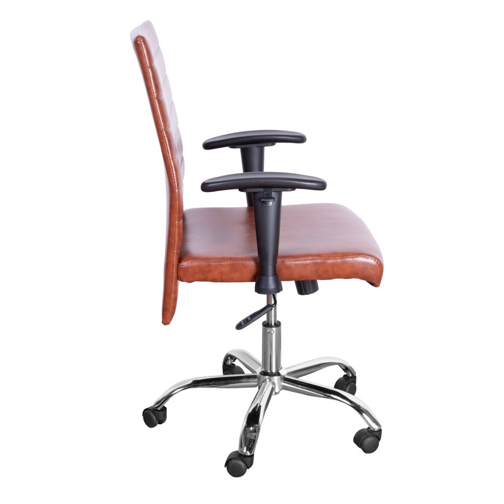 ASIENTO DE OFICINA PU-Y-METAL MARRON HY-537
