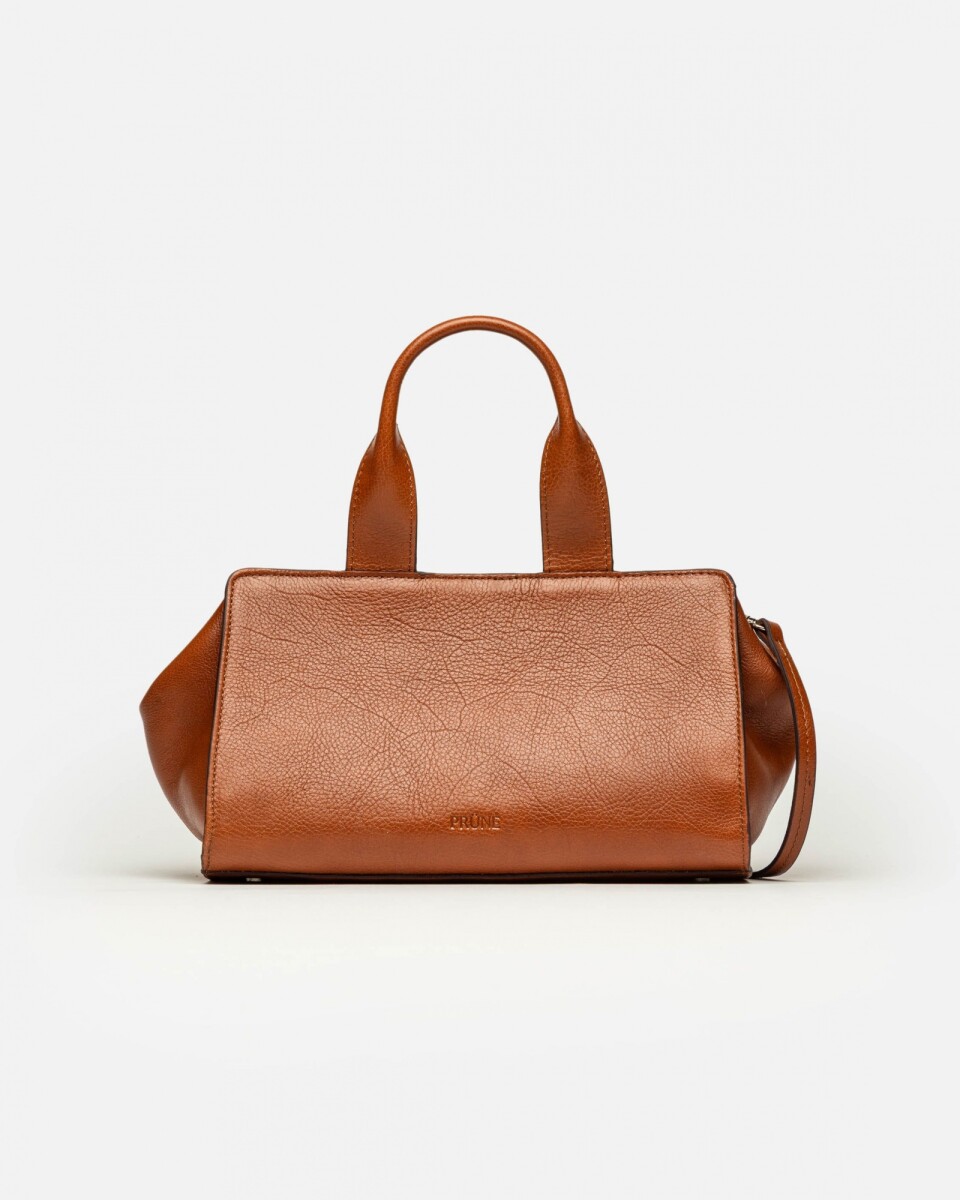 Cartera de mano Mila en cuero liso - Cuoio 