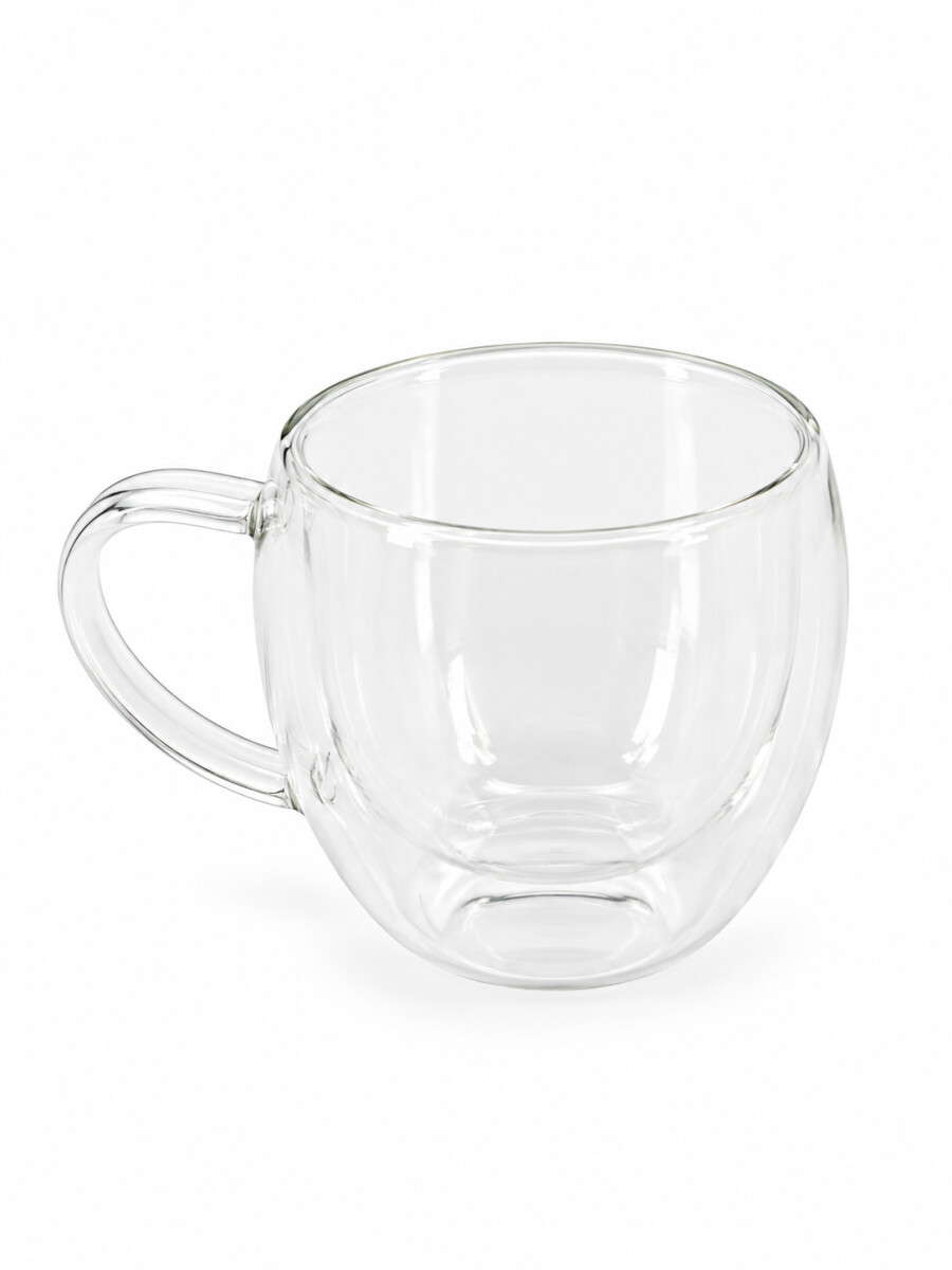 TAZA DOBLE FONDO - TRANSPARENTE. 