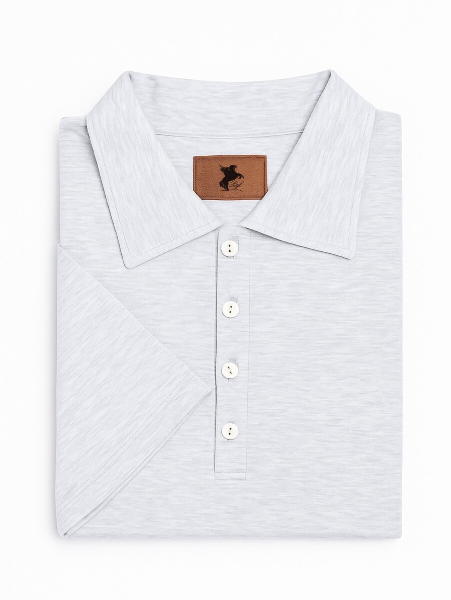 Remera tipo polo dama bagual - GRIS 