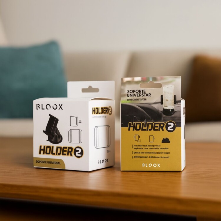 SOPORTE VEHICULAR BLOOX TIPO VENTOSA NEGRO