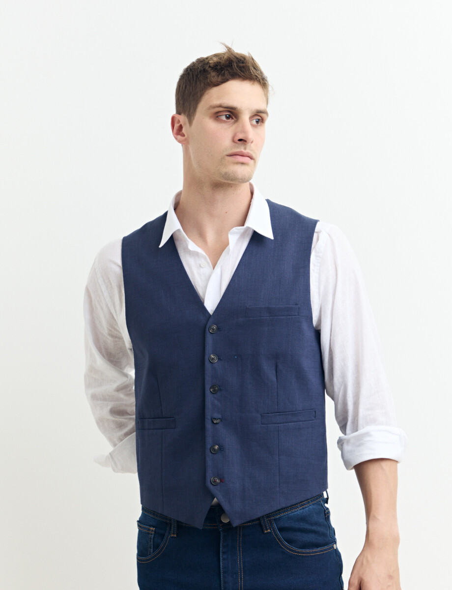 470638 CHALECO HARRINGTON LABEL Azul