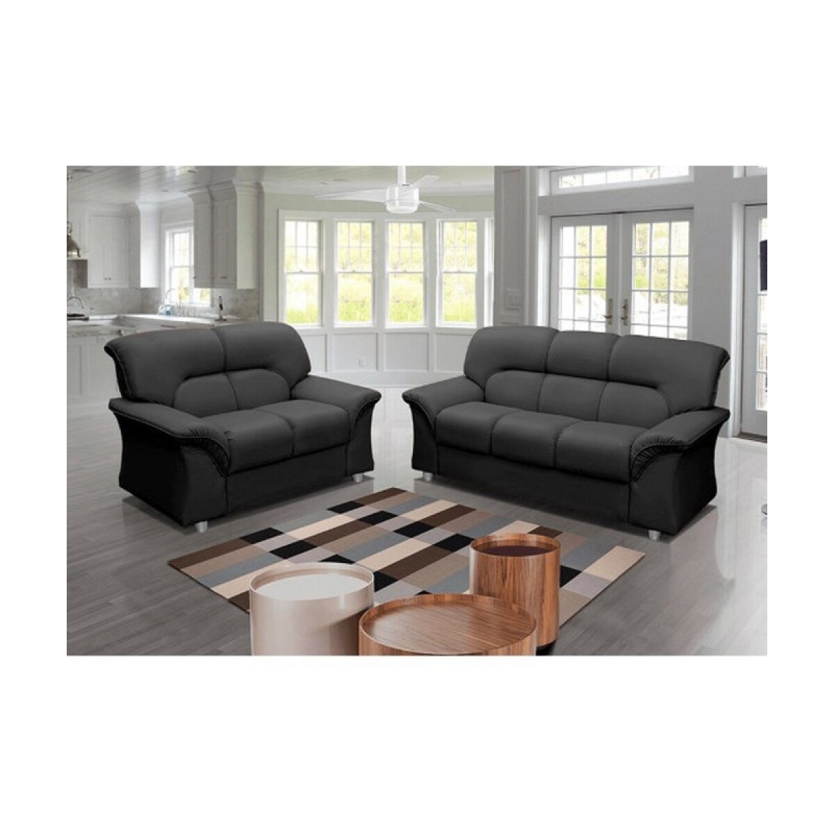 JUEGO DE LIVING HELLEN 3+2 LUGARES. TURQUÍA. GRIS 