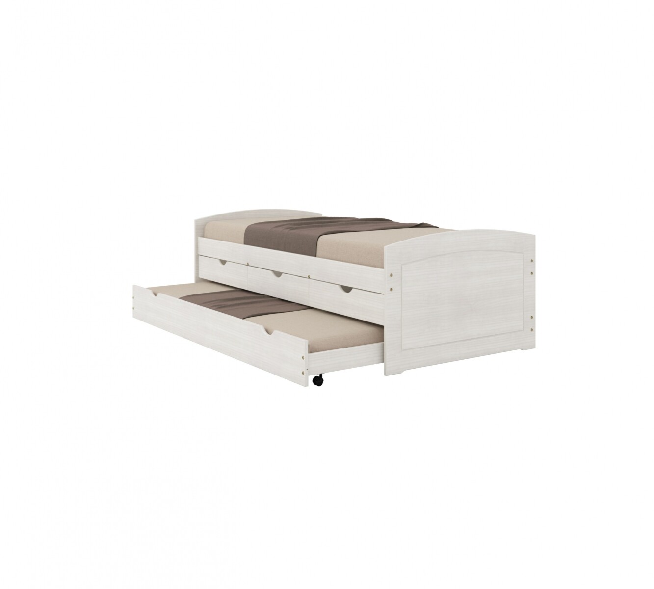 Cama Marinera Madera Maciza Con Cajones - Ulli - BlANCO 