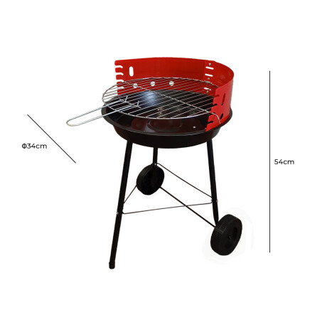 Parrillero Barbacoa Portátil C/ruedas 54X34cm Asador Parrillero Barbacoa Portátil C/ruedas 54X34cm Asador