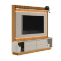 RACK PARA TV MODELO GUARARAPES CON LUZ LED COLOR NATURE/OFF WHITE Rack Para Tv Modelo Guararapes Con Luz Led Color Nature/off White