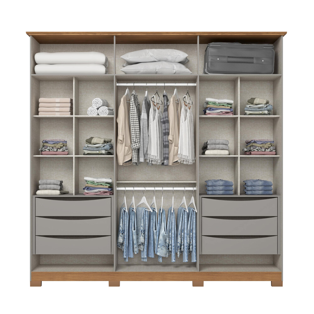 ROPERO GRAN TAMAÑO 6 PUERTAS 6 CAJONES INTERNOS GUARDARROPA ARMARIO PLACARD CLOSET ROPERO GRAN TAMAÑO 6 PUERTAS 6 CAJONES INTERNOS GUARDARROPA ARMARIO PLACARD CLOSET