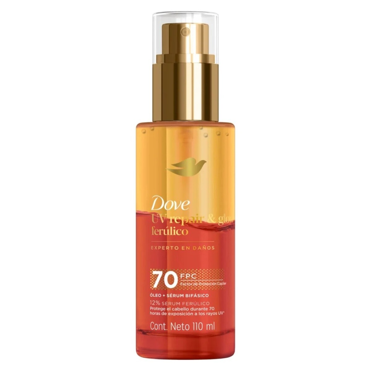 Dove óleo Bifásico Uv Repair & Glow 110 Ml. 