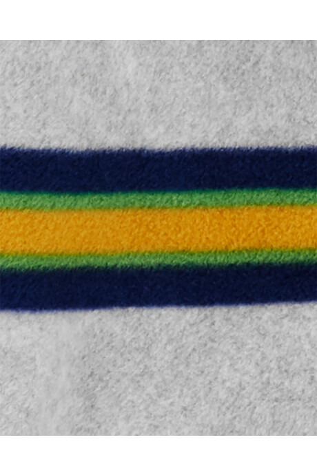 Mameluco de micropolar, con capucha, diseño a rayas Sin color