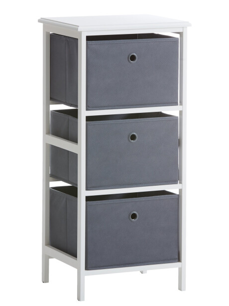 Cómoda ODBY 3 cajones blanco/gris Cómoda ODBY 3 cajones blanco/gris