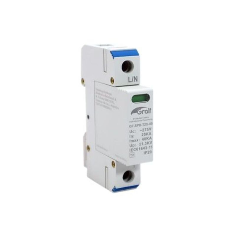 PROTECTOR DE BAJA TENSIÓN (DPS) 1P 40KA - GRALF PROTECTOR DE BAJA TENSIÓN (DPS) 1P 40KA - GRALF