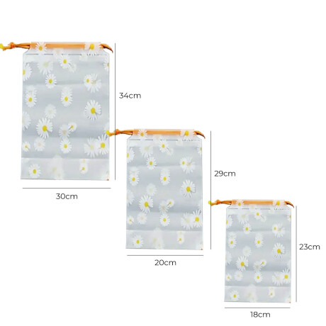Set X24 Bolsas Viaje Organizador P/calzado Y Ropa Flor