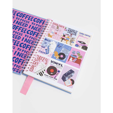 Cuaderno A5 Vynil Club Azul Celeste