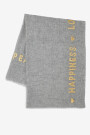 BUFANDA LOVE PEACE HAPPINESS Gris