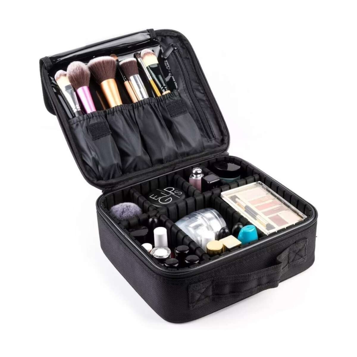 Neceser Para Maquillaje Y Brochas - Negro 