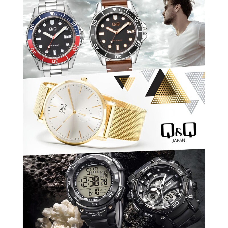 Reloj Análogo Q&q Vp35j En Resina Resistente 100mts Reloj Análogo Q&q Vp35j En Resina Resistente 100mts