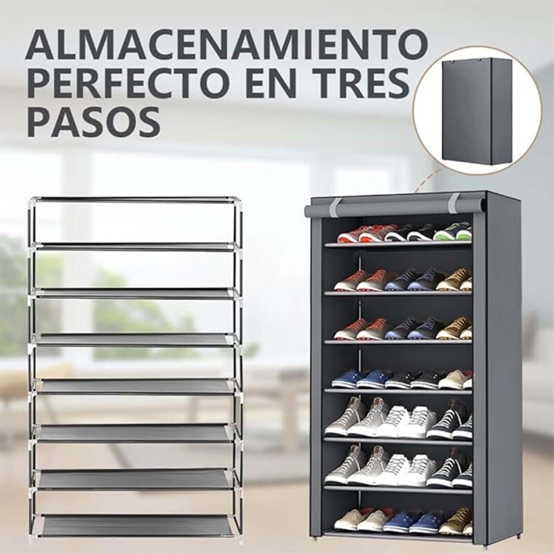 Zapatera de tela GRIS