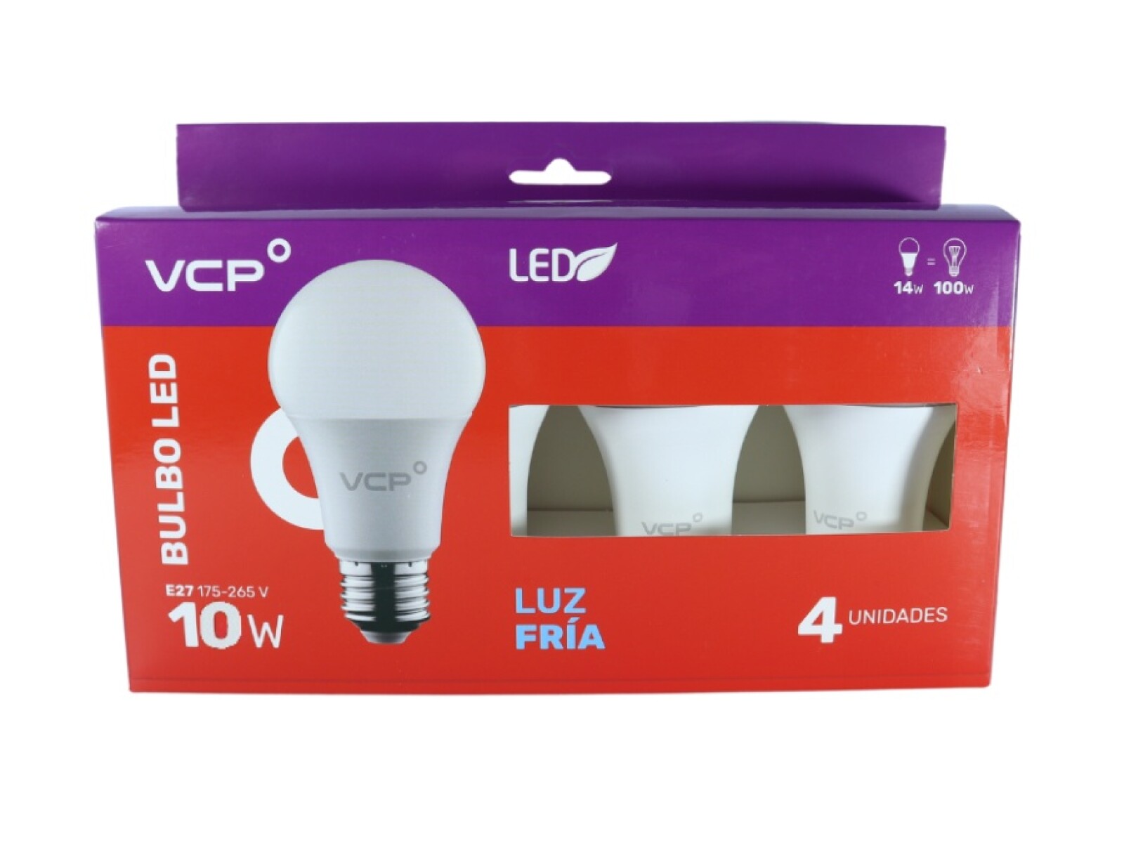LAMPARA LED BULBO 10W E27 6500K PACK 4 