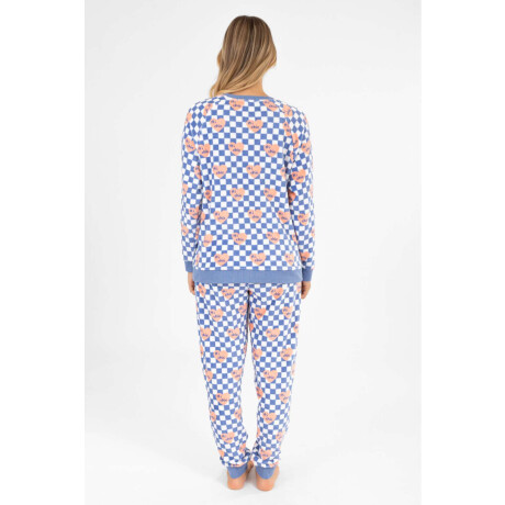 Pijama hi chic allover Celeste